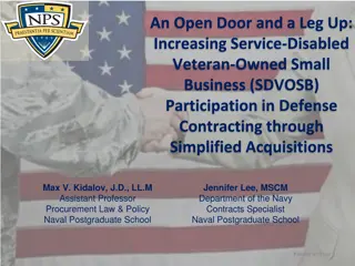 Increasing SDVOSB Participation in Defense Contracting through Simplified Acquisitions