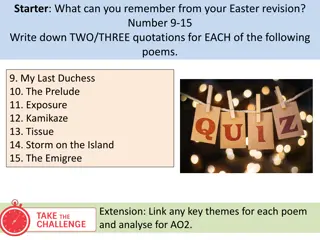 Poetry Revision Strategies and Activities