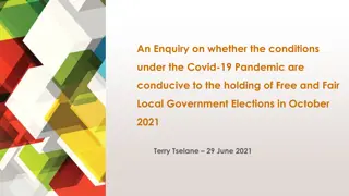 Enquiry on Feasibility of Local Government Elections Amid Covid-19 Pandemic