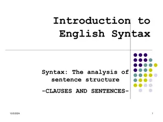 English Syntax: Clauses and Sentences Analysis