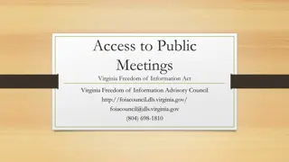 Understanding Virginia's Freedom of Information Act and Public Meetings