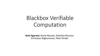 Blackbox Verifiable Computation Scheme Overview