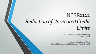 Reduction of Unsecured Credit Limits at ERCOT Board Meeting