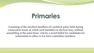 Overview of Political Party Primaries and Nomination Processes