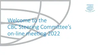 CBC Steering Committee Meeting 2022 Agenda Overview