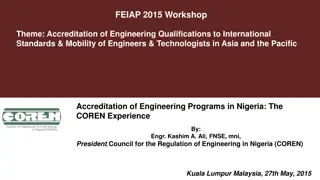 Accreditation of Engineering Qualifications and Mobility of Engineers in Africa and Asia: The COREN Experience