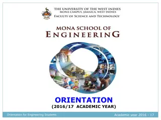 Engineering Students' Orientation and Academic Requirements for 2016/17