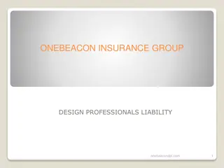 OneBeacon Insurance Group Design Professionals Liability Overview