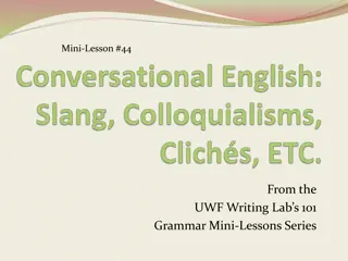 Avoiding Informal Language: Slang, Colloquialisms, and Clichés in Writing