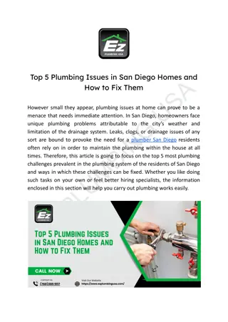 Top 5 Plumbing Issues in San Diego Homes and How to Fix Them