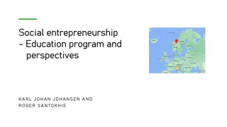 Social Entrepreneurship in Education Programs