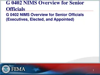 Comprehensive Overview of National Incident Management System (NIMS) for Senior Officials