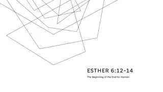 The Beginning of the End for Haman in Esther 6:12-14