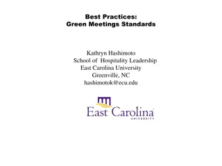 Green Meetings Standards and Best Practices Overview