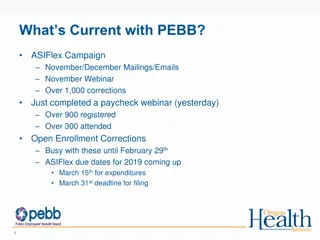 PEBB Updates: Open Enrollment, HEM, and ASIFlex Deadlines