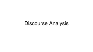 Discourse Analysis and Its Components