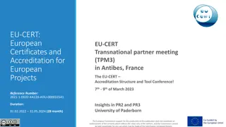 EU-CERT Accreditation Structure and Tool Conference Overview