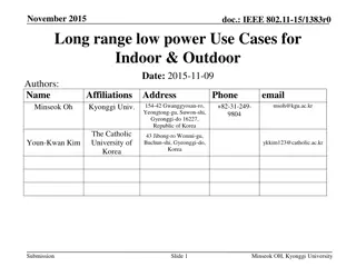 Long-Range Low Power IoT Use Cases for Indoor & Outdoor Environments