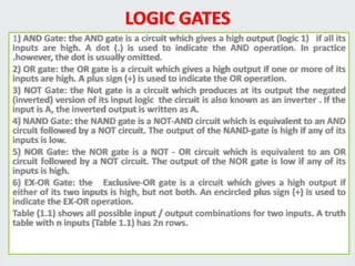 Introduction to Logic Gates and Truth Tables