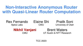 Non-Interactive Anonymous Router with Quasi-Linear Computation