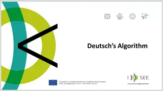 Deutsch's Algorithm in Quantum Computing