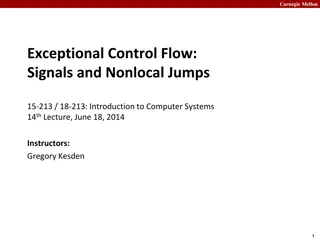 Multitasking and Exceptional Control Flow in Computer Systems