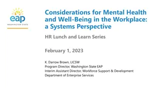 Workplace Mental Health & Well-Being: A Systems Perspective