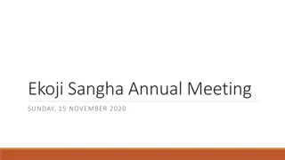 Ekoji Sangha Annual Meeting Summary and Updates