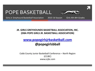 Pope Girls Jr. Greyhound Basketball Association 2015-16 Season Information