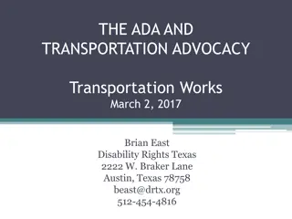 Overview of ADA and Transportation Advocacy