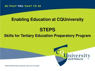 CQUniversity's STEPS Program: Empowering Tertiary Education Preparation