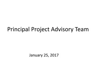 Principal Project Advisory Team Meeting Highlights