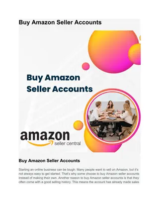 Best  Place To Amazon Seller Accounts 2024