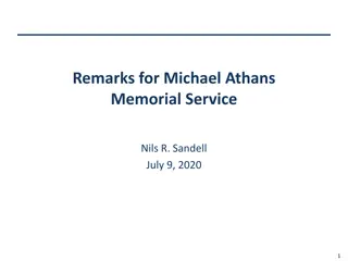 Remembering Michael Athans: A Tribute by Nils R. Sandell