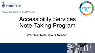 Volunteer Note-Takers Needed for Accessibility Services Note-Taking Program