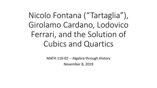 The Renaissance Mathematician Nicolo Fontana (Tartaglia): A Tribute to Mathematical Innovations