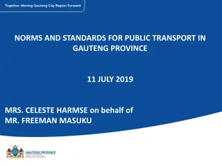 Norms and Standards for Public Transport in Gauteng Province - July 2019