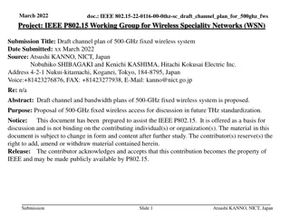 Draft Channel Plan of 500-GHz Fixed Wireless System for Ultra-High-Definition Surveillance