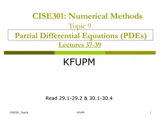 Partial Differential Equations (PDEs) in Numerical Methods