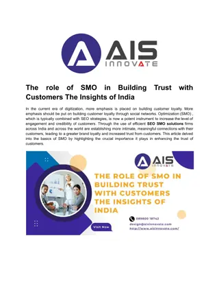 The role of SMO in Building Trust with Customers The Insights of India