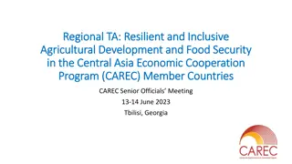 Agriculture Development and Food Security in Central Asia CAREC Countries