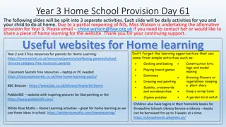 Year 3 Home School Provision Day 61 - Daily Activities for Children