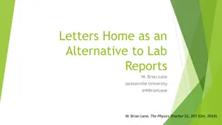 Revolutionizing Lab Reports Through Letters Home