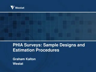 PHIA Surveys: Overview of Sample Designs and Estimation Procedures