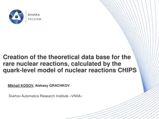 Theoretical Data Base for Rare Nuclear Reactions Using Quark-Level Model