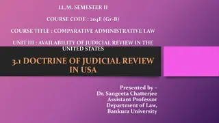 The Doctrine of Judicial Review in the United States