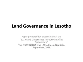 Land Governance in Lesotho: An Overview