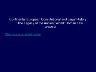 Evolution of Roman Legal System and Justinian's Codification