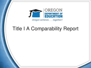 Understanding Title I-A Comparability Reports