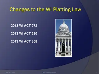 Changes to WI Platting Law Summary